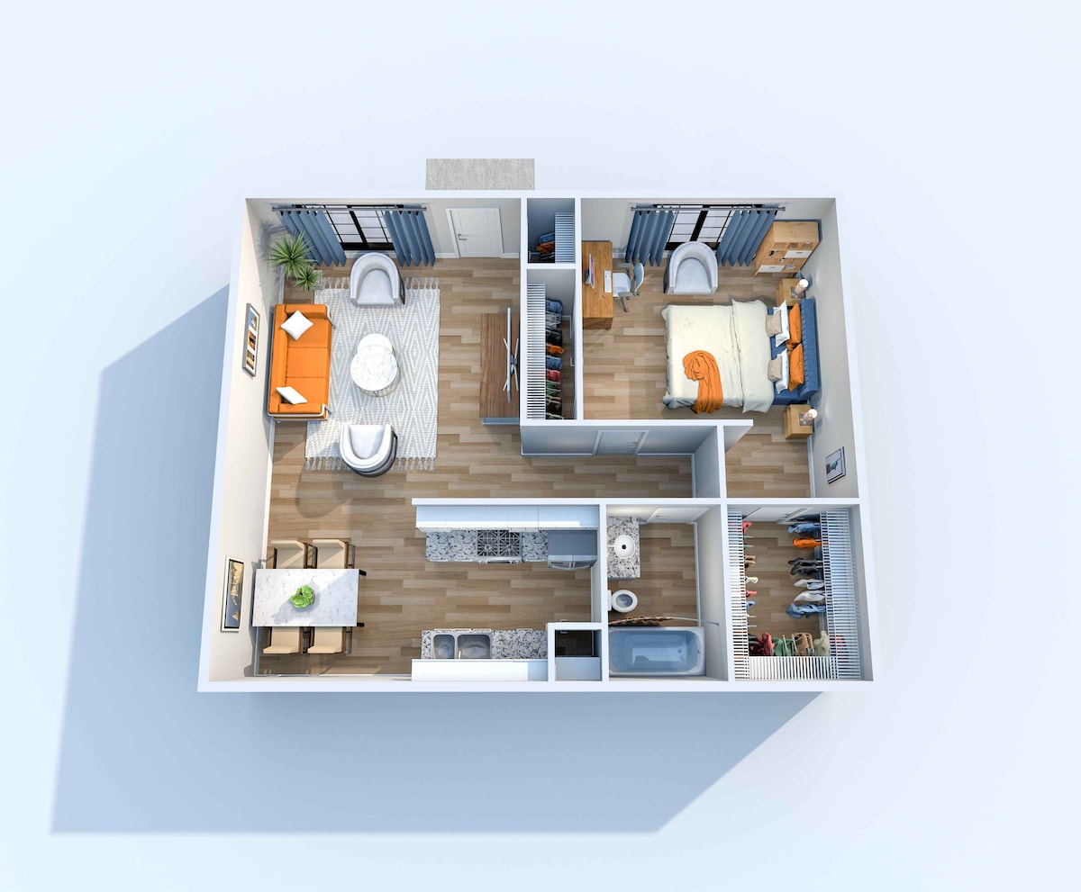 Floorplan diagram for A3, showing 1 bedroom