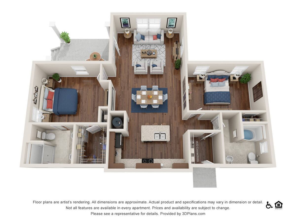 Floorplan diagram for Beswick, showing 2 bedroom