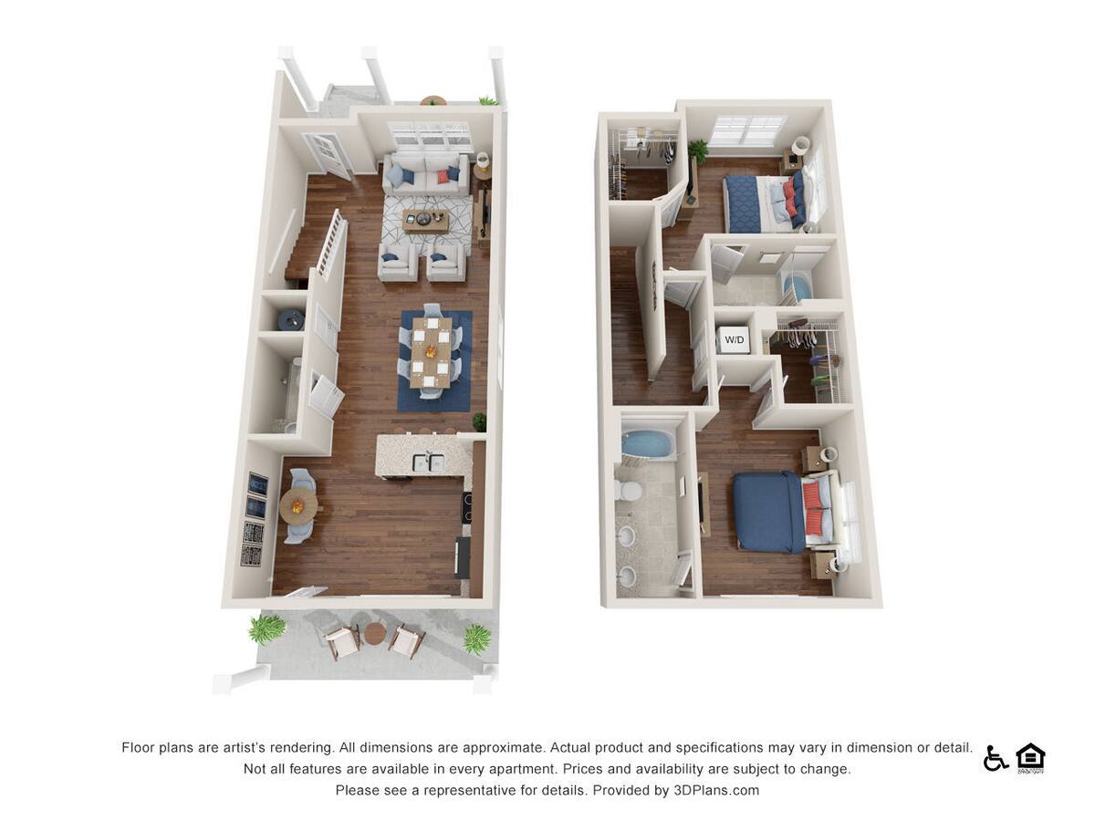 Floorplan diagram for Baldwin, showing 2 bedroom