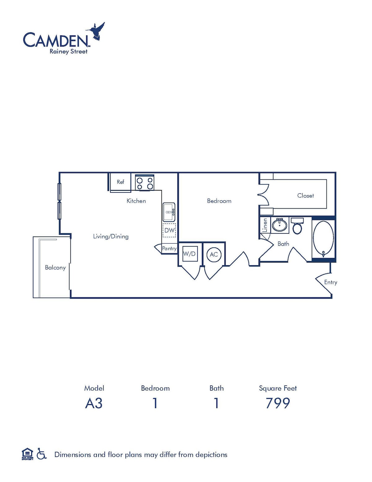 Plano de A3, que muestra 1 habitación