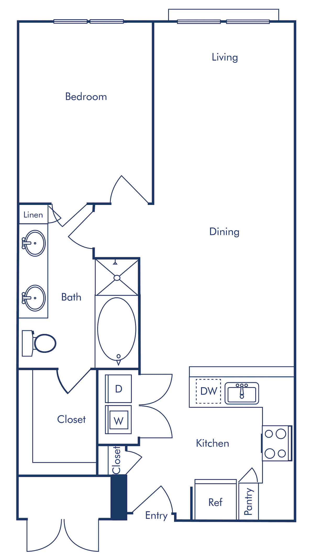 Floorplan diagram for A5.1, showing 1 bedroom
