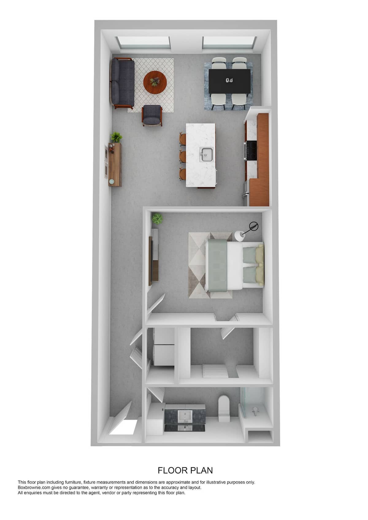 Floorplan diagram for 1L, showing 1 bedroom