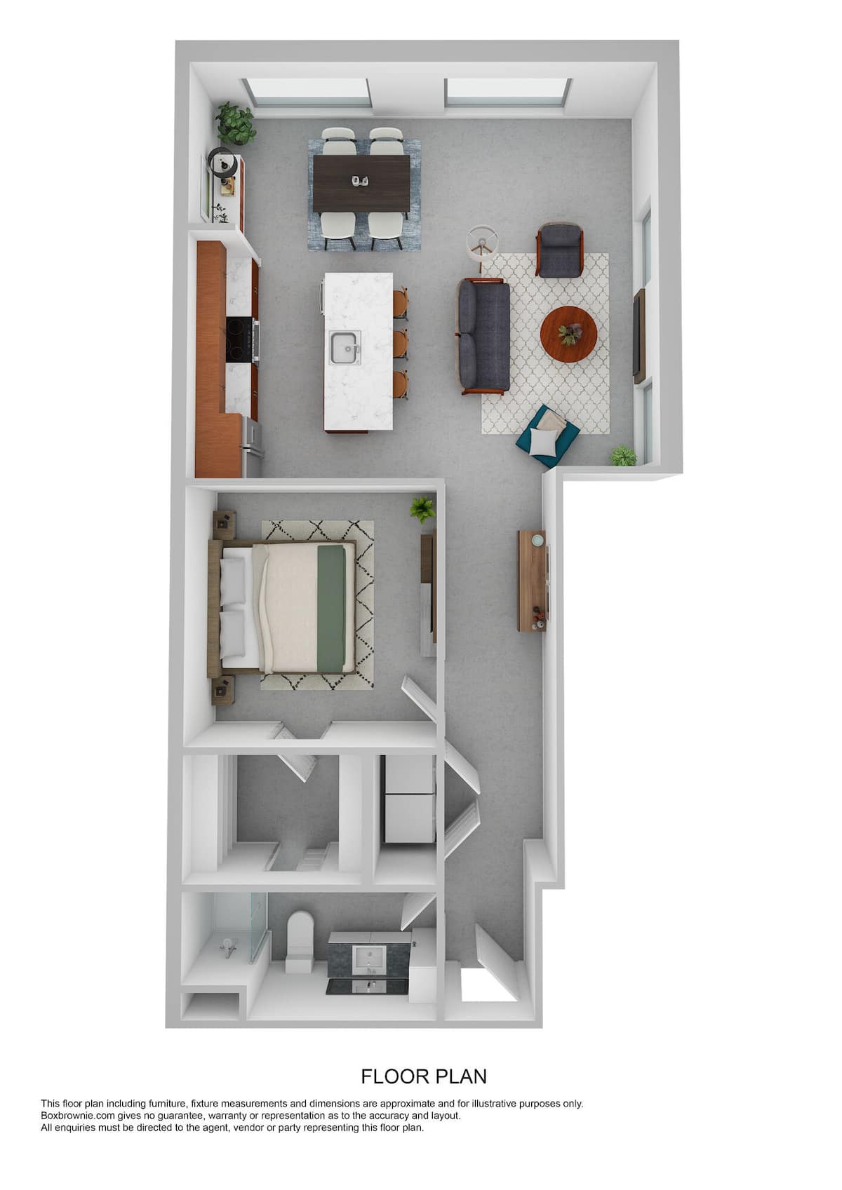 Floorplan diagram for 1M, showing 1 bedroom