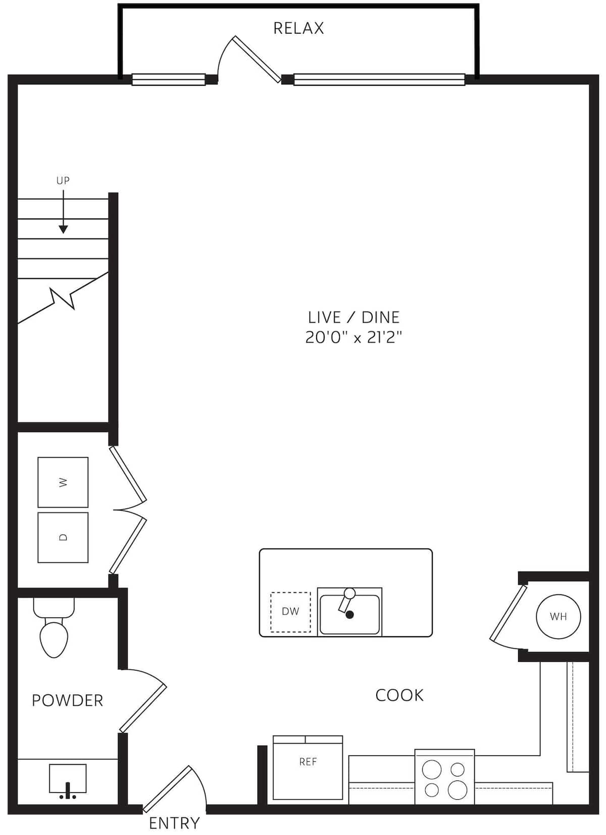 Floorplan diagram for L2.1, showing 1 bedroom