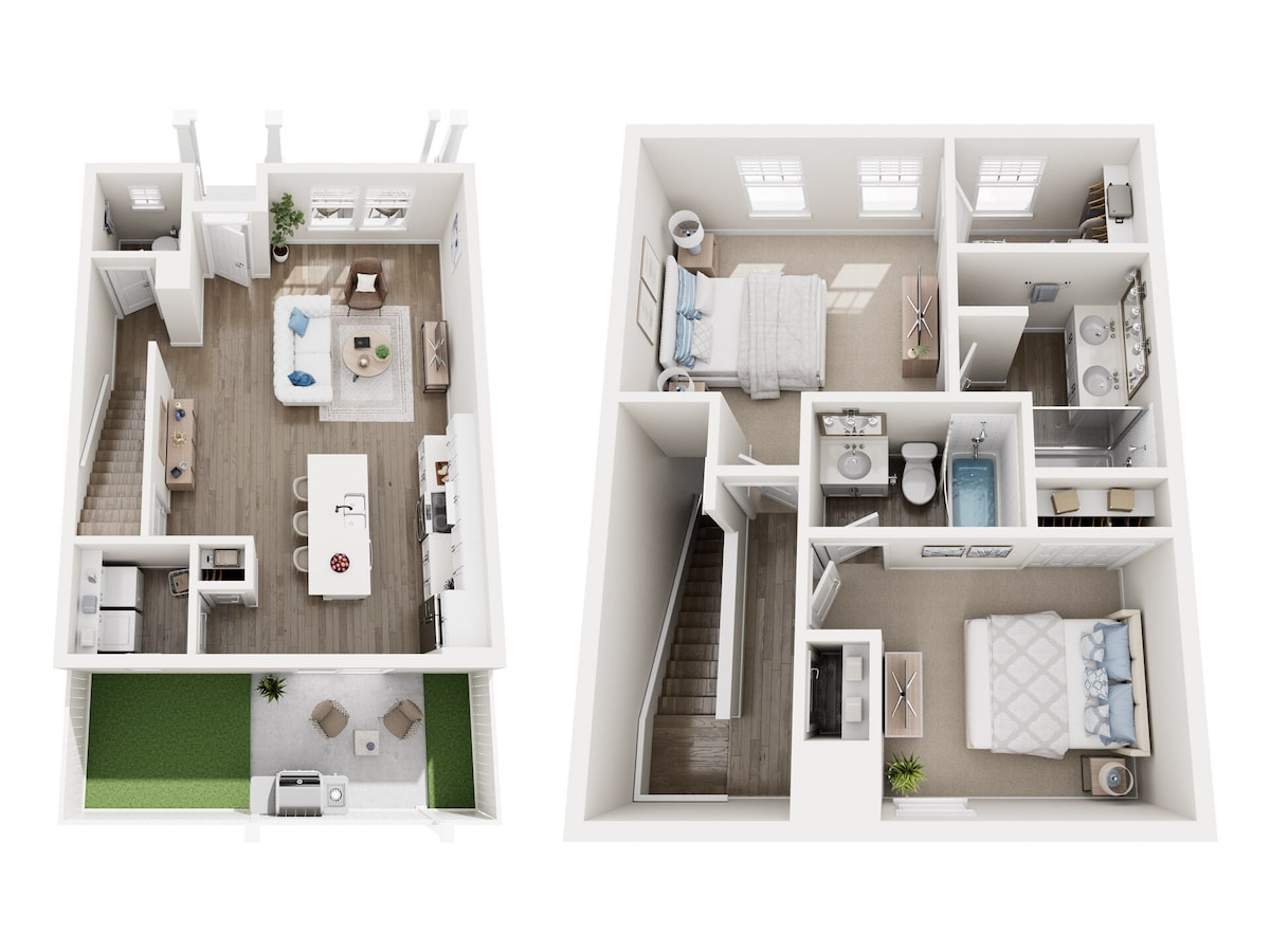 Floorplan diagram for Lantana, showing 2 bedroom