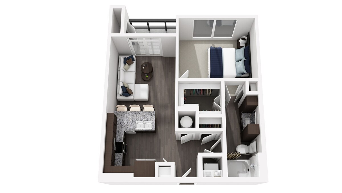 Floorplan diagram for A4, showing 1 bedroom