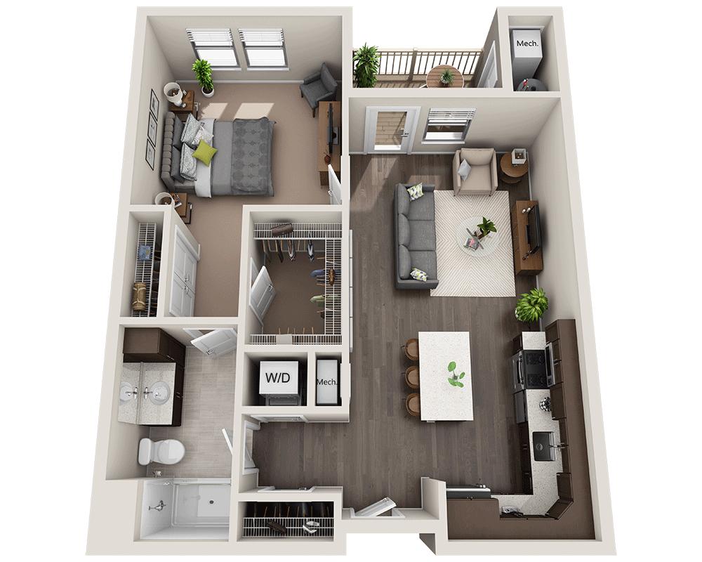 Plano de A1G (1x1), que muestra 1 habitación