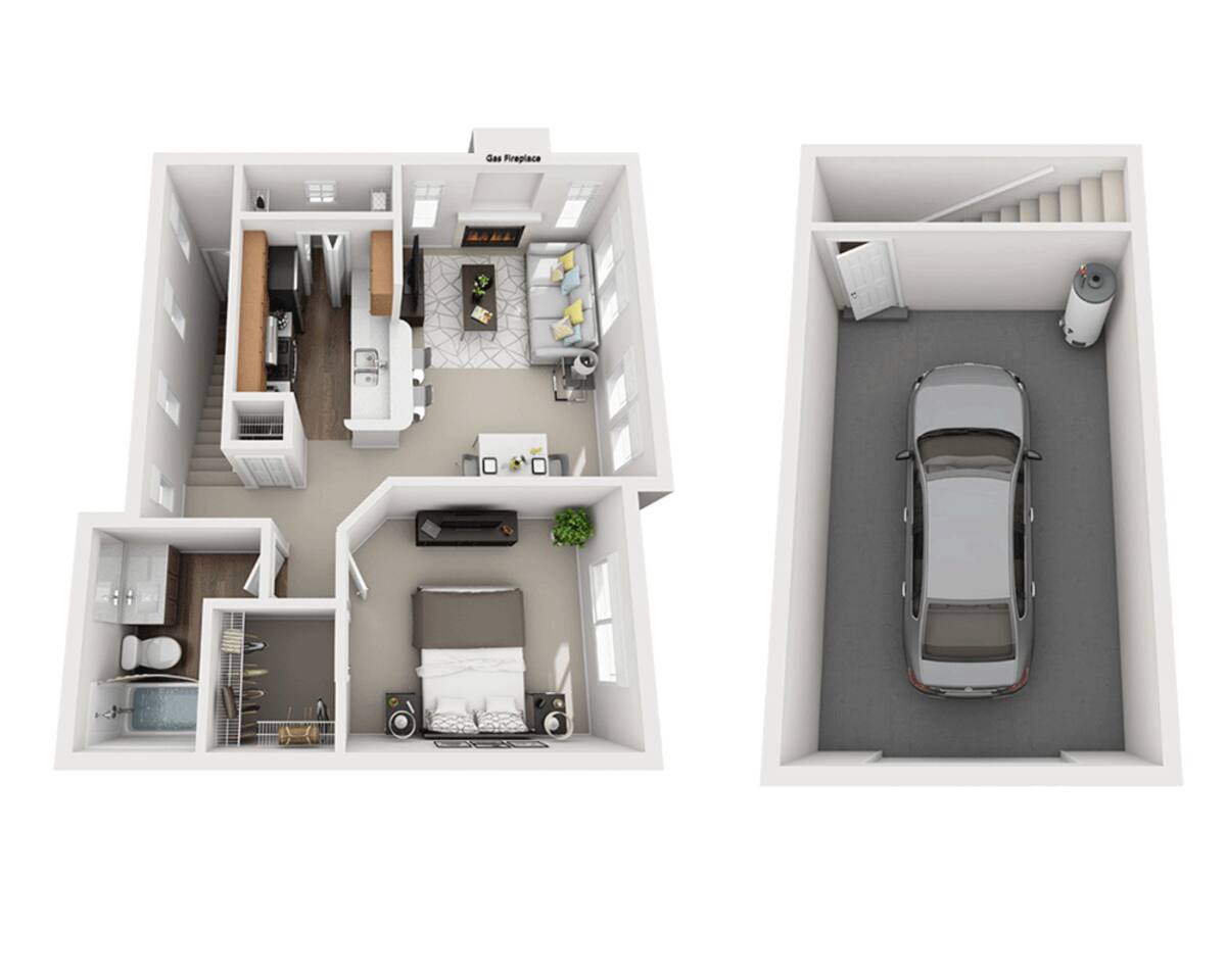 Floorplan diagram for Carriage, showing 1 bedroom
