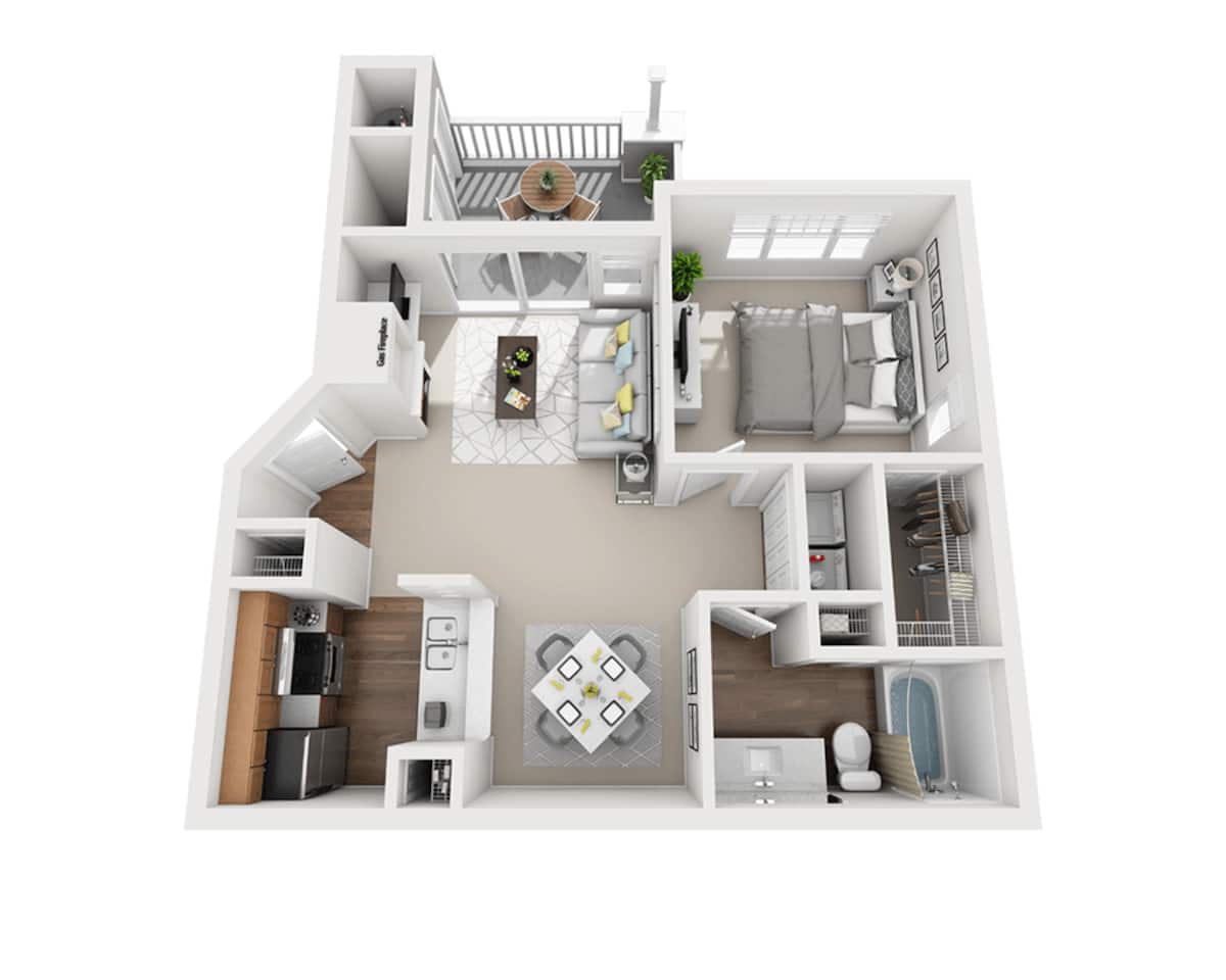 Floorplan diagram for Winterhaven, showing 1 bedroom