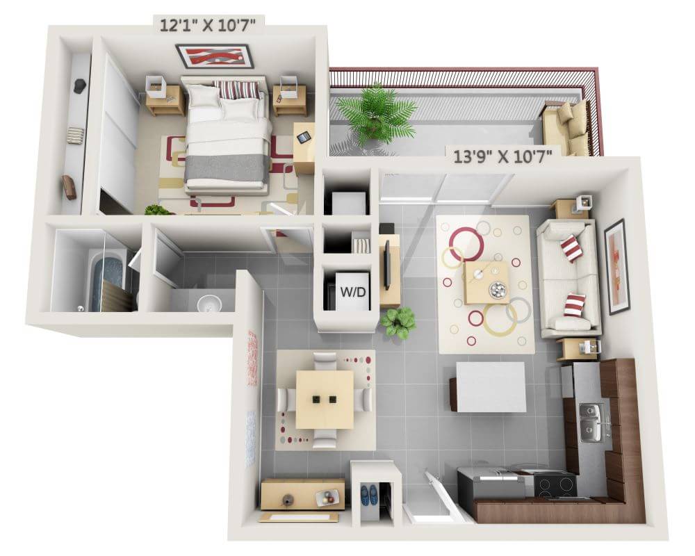 Plano de Embarcadero (A1D), que muestra 1 habitación