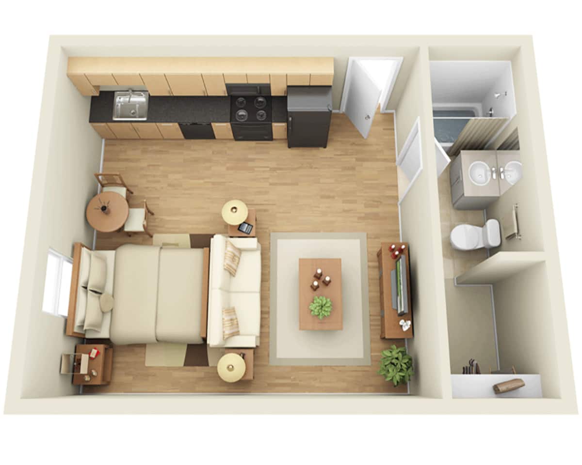 Floorplan diagram for Lakeside - San Marino, showing Studio