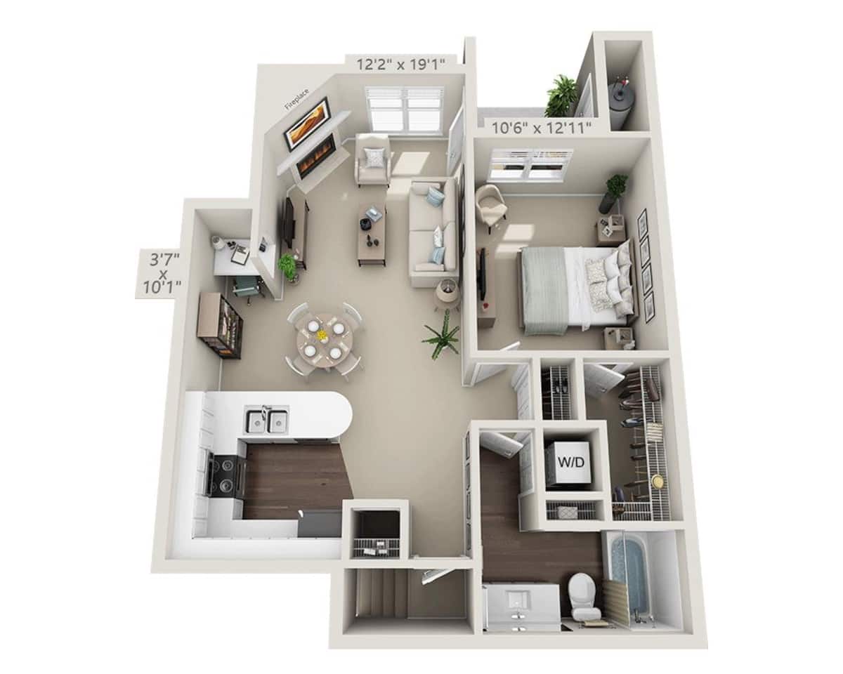 Floorplan diagram for Sequoia 3, showing 1 bedroom