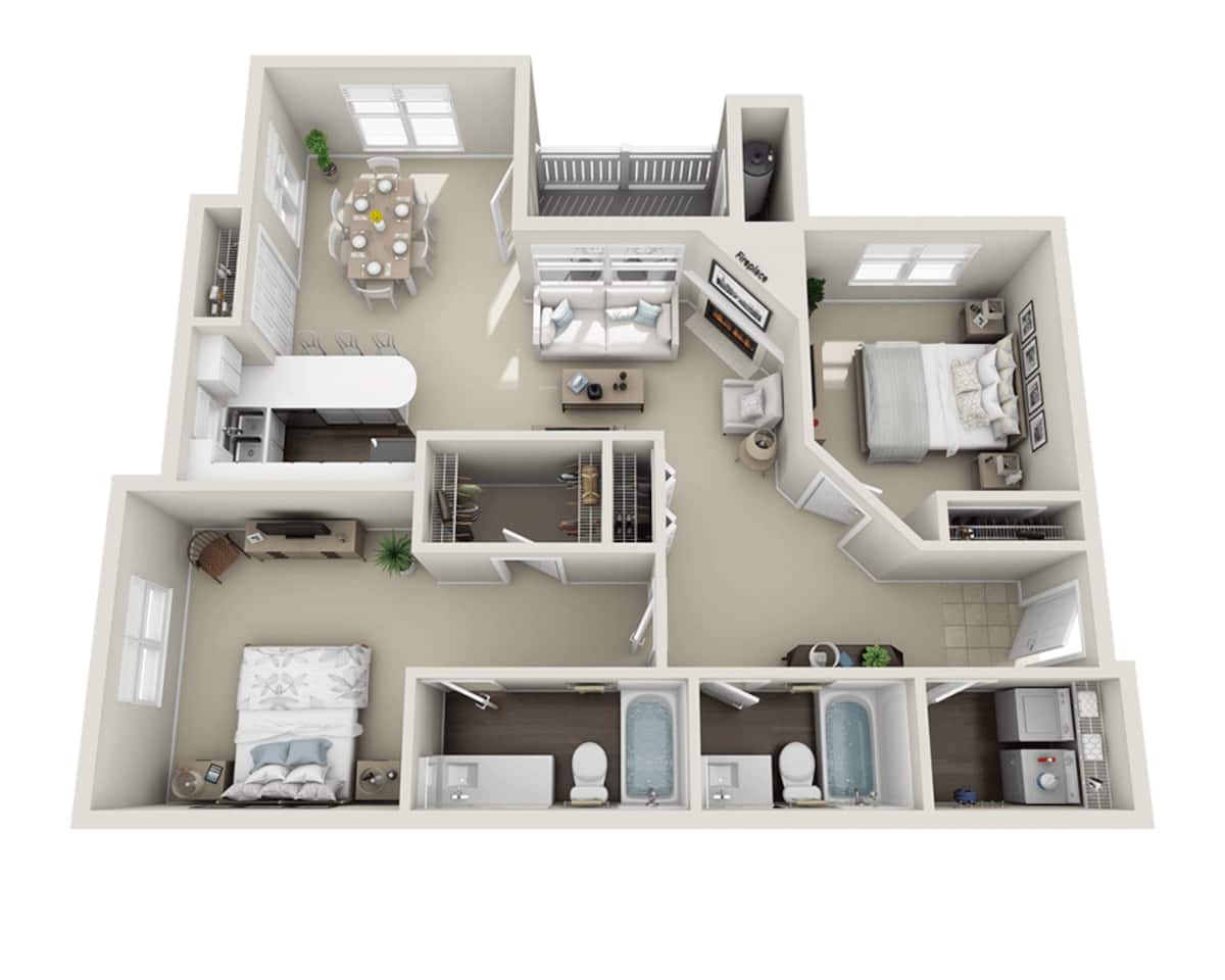 Floorplan diagram for Maple, showing 2 bedroom
