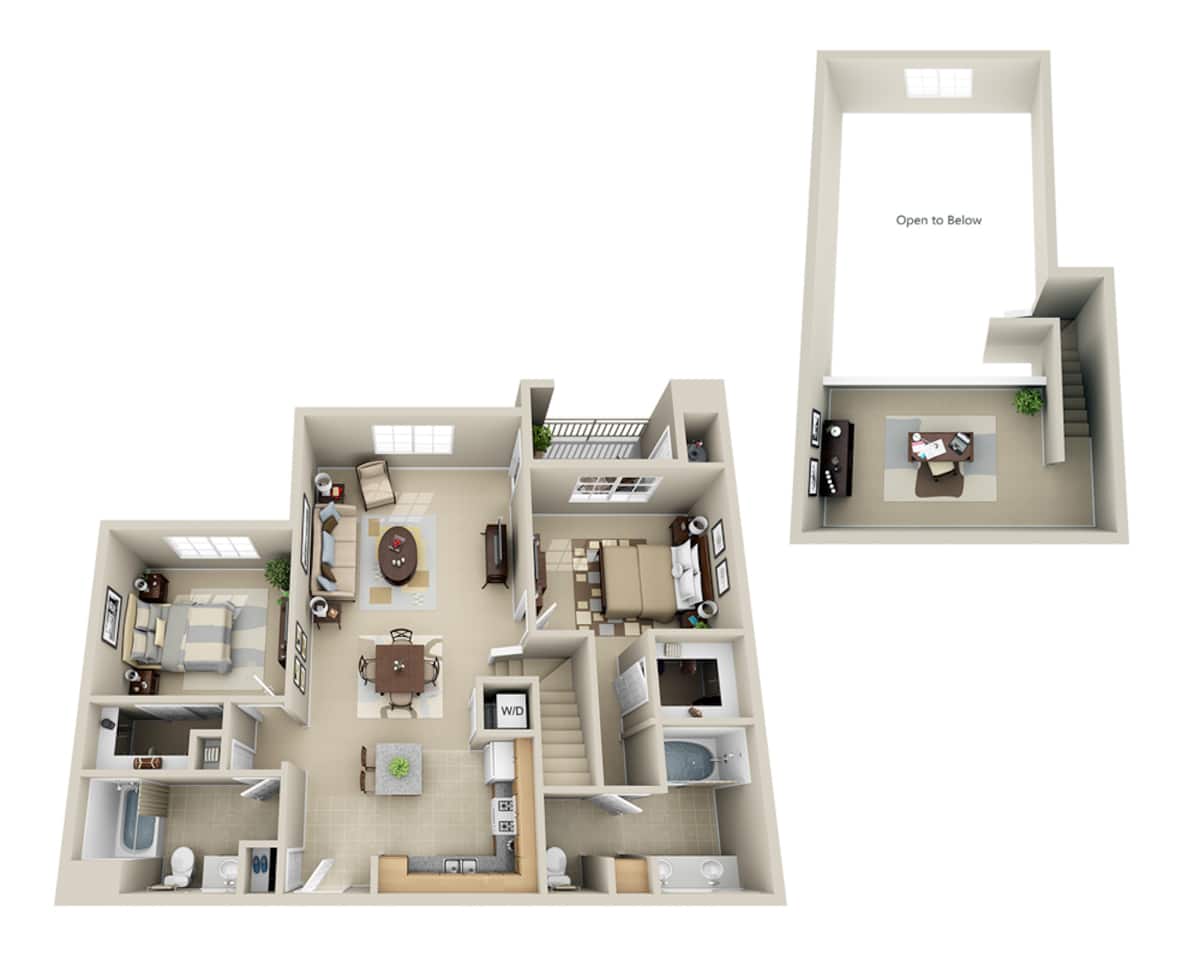 Floorplan diagram for Dockweiler (B2LL), showing 2 bedroom