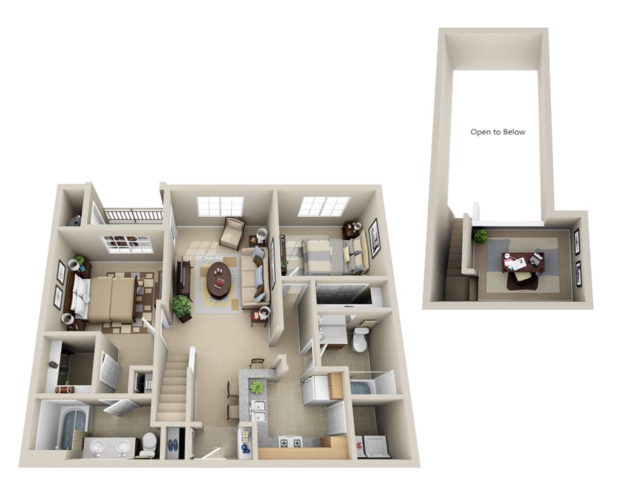 Floorplan diagram for Hollywood (B2JL), showing 2 bedroom