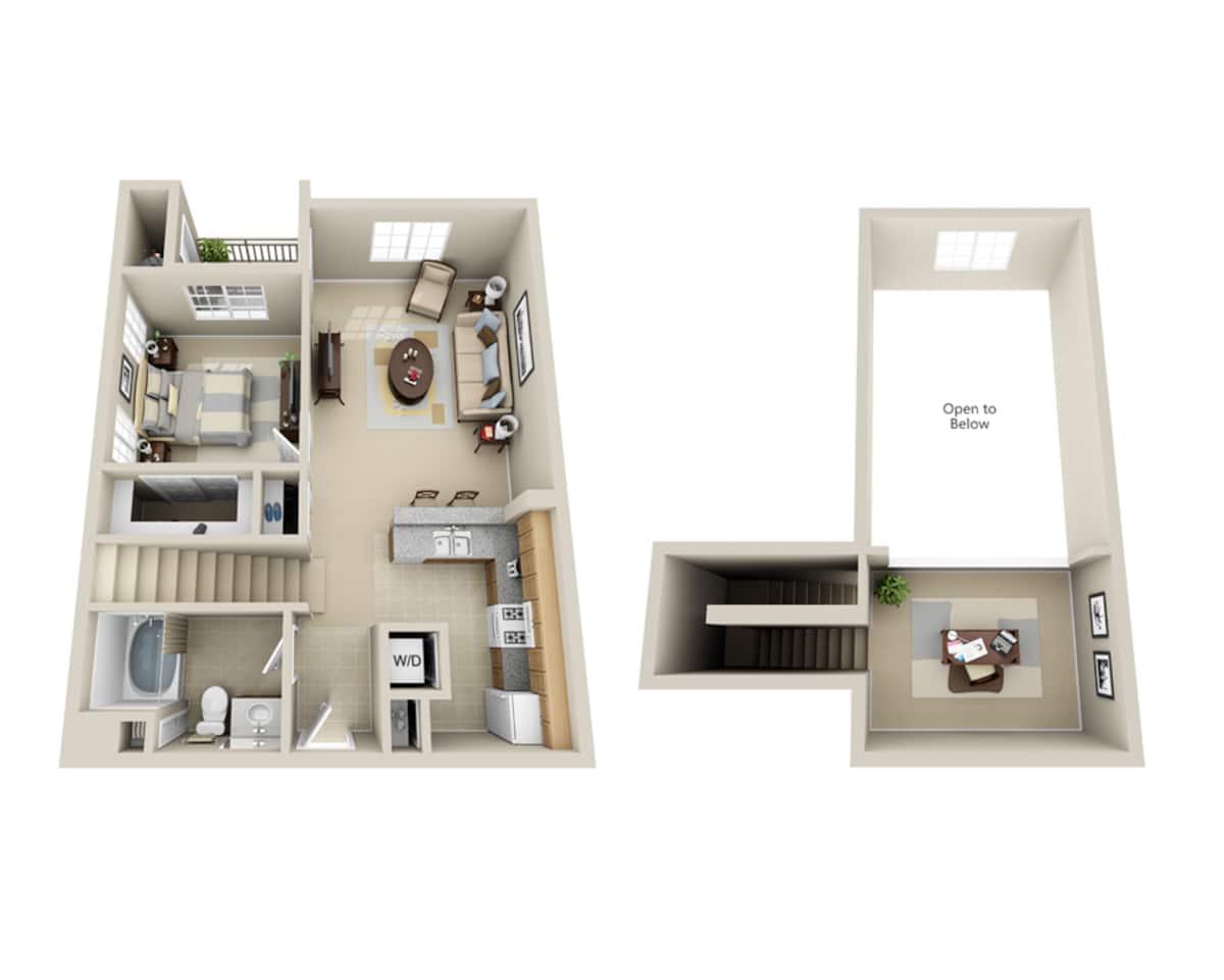 Floorplan diagram for Westfield (A1GL), showing 1 bedroom
