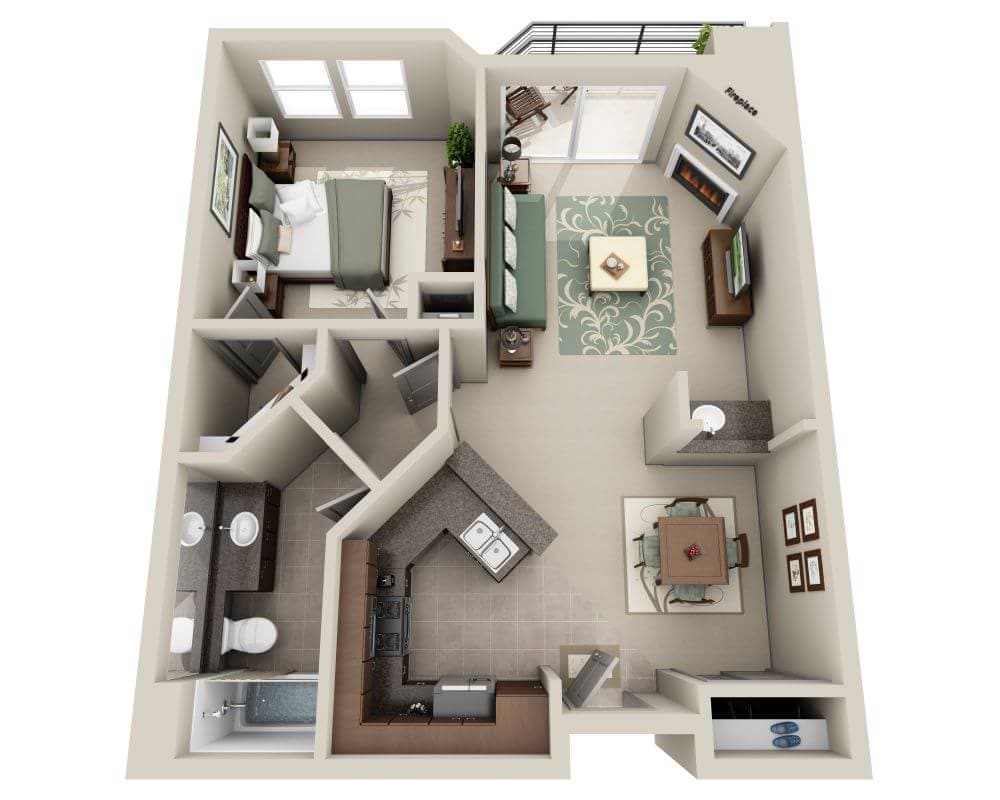 Plano de Sea Spray (A1D), que muestra 1 habitación