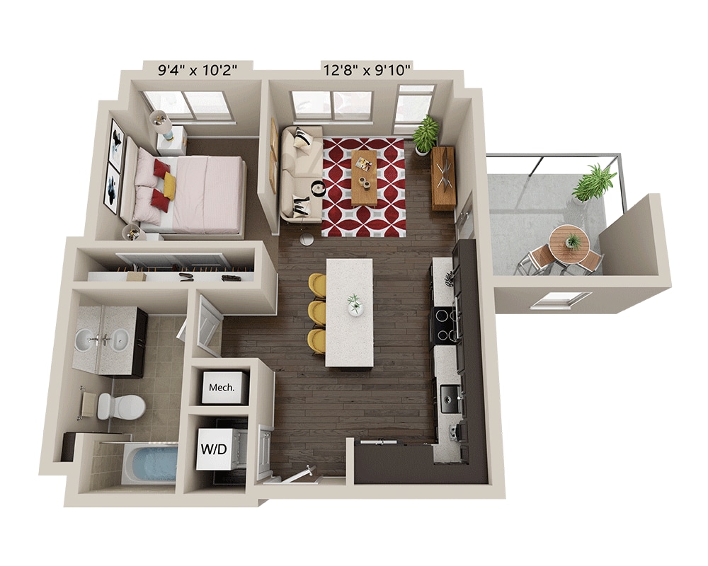 Plano de Studio E1E, que muestra Estudio