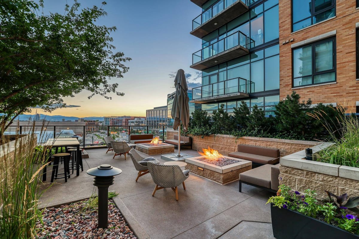 Exterior of Steele Creek, an Airbnb-friendly apartment in Denver, CO