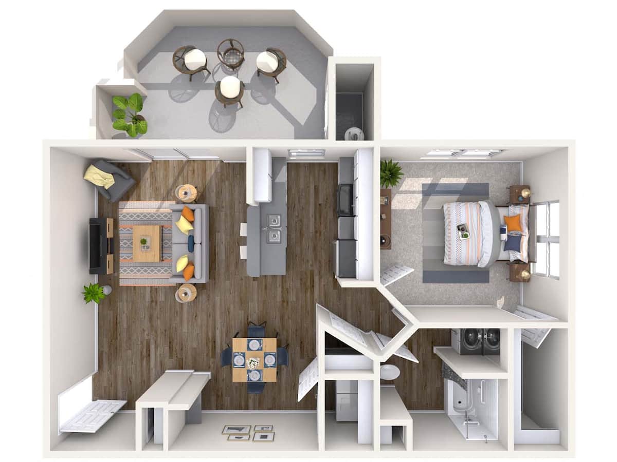 Floorplan diagram for A2, showing 1 bedroom