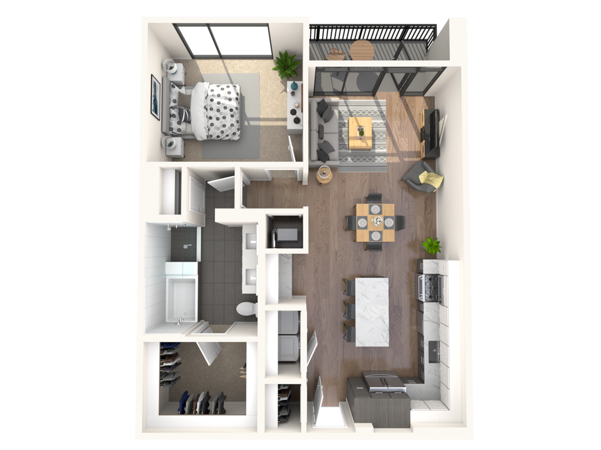 Floorplan diagram for A10, showing 1 bedroom