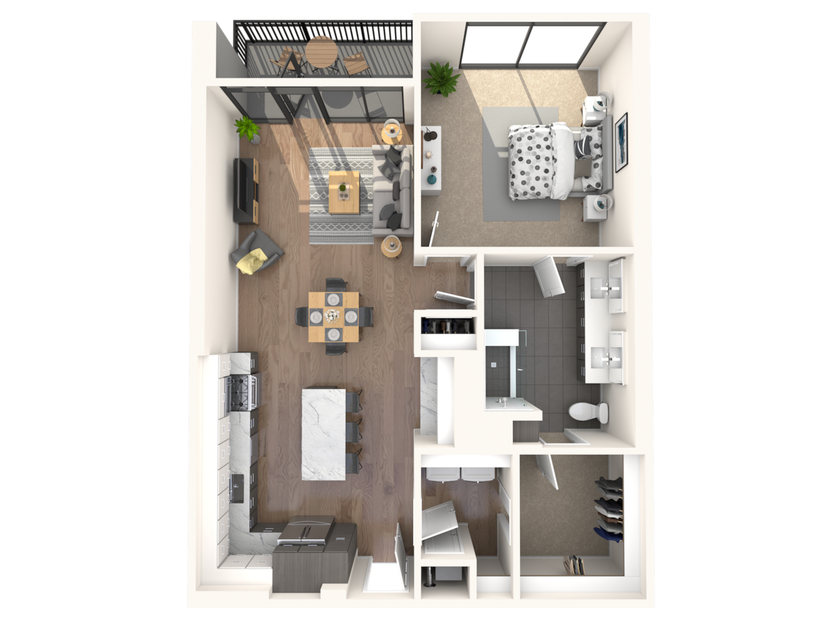 Floorplan diagram for A10b, showing 1 bedroom