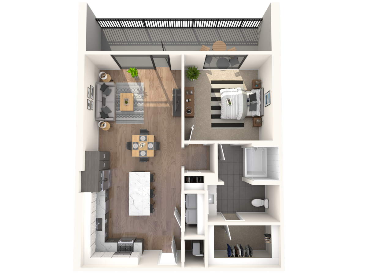 Floorplan diagram for A3 ANSI, showing 1 bedroom