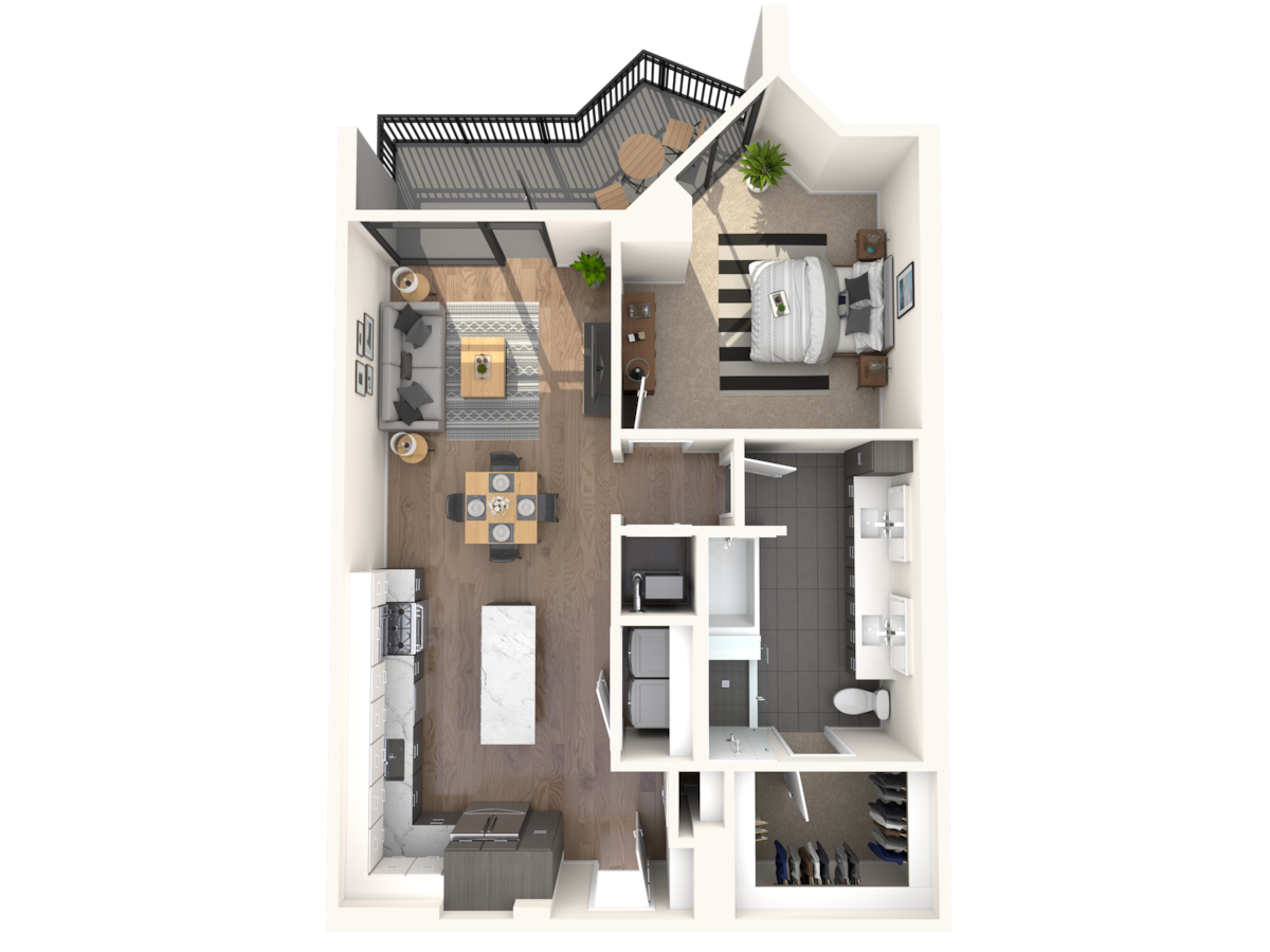 Floorplan diagram for A4, showing 1 bedroom