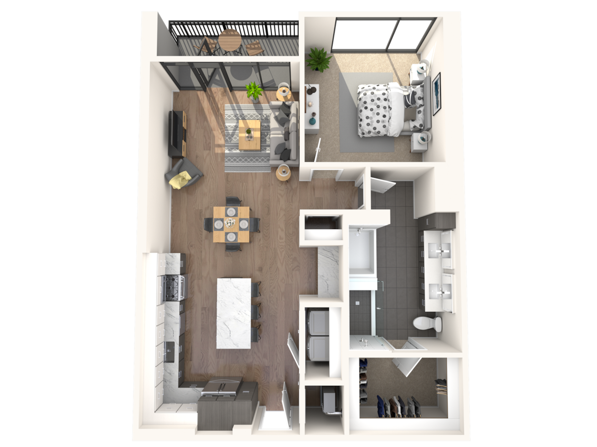 Floorplan diagram for A8, showing 1 bedroom