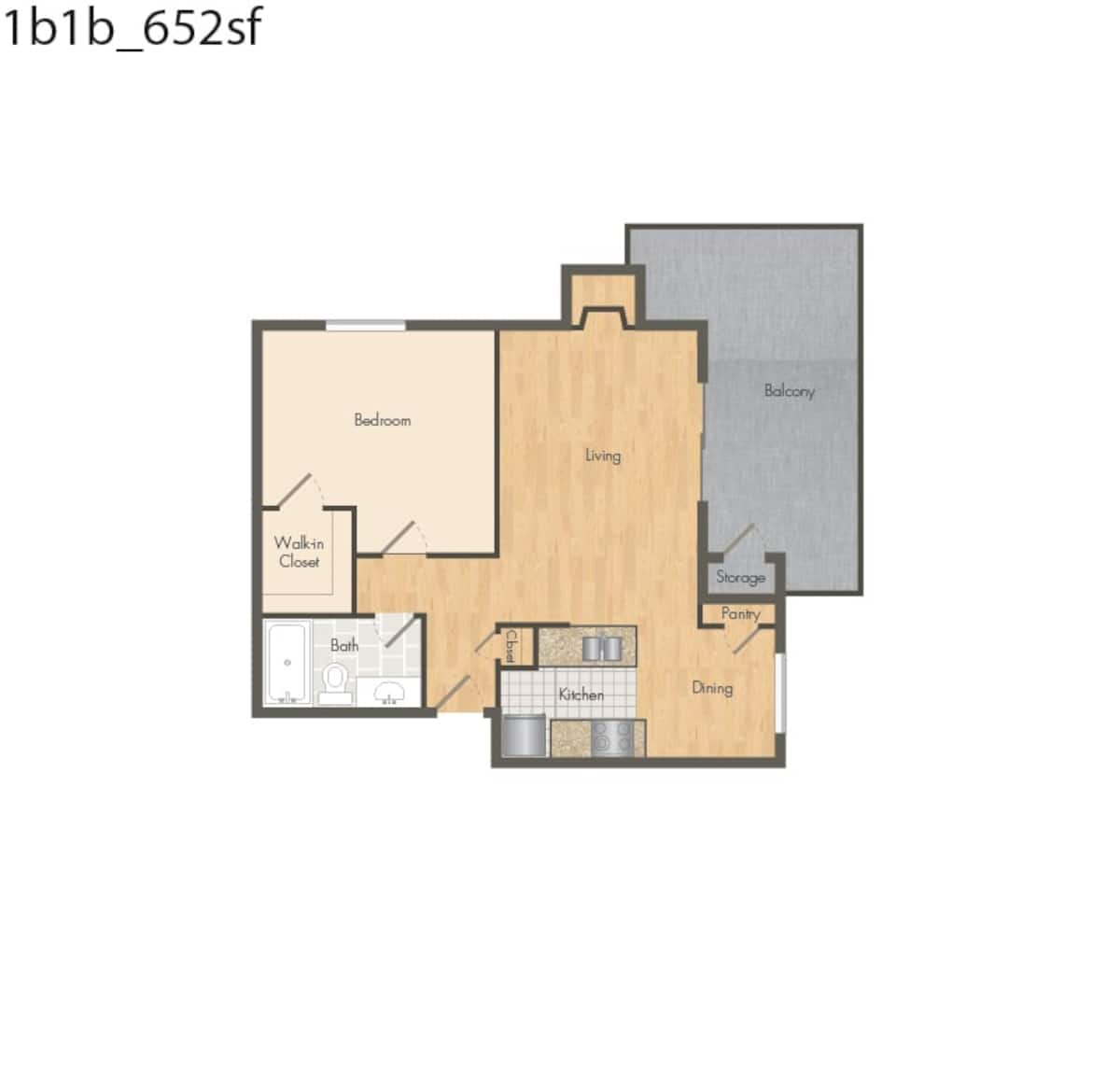 Floorplan diagram for A4, showing 1 bedroom