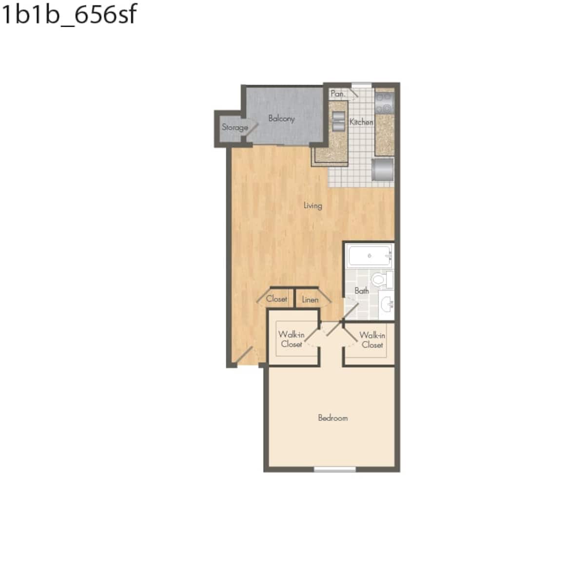 Floorplan diagram for A5, showing 1 bedroom