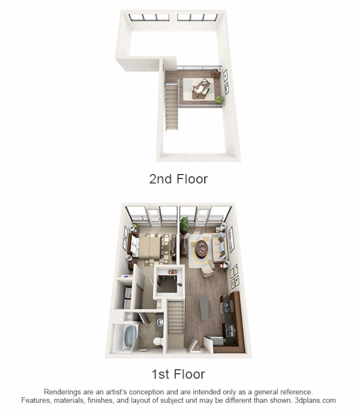 Floorplan diagram for A1 - Loft, showing 1 bedroom