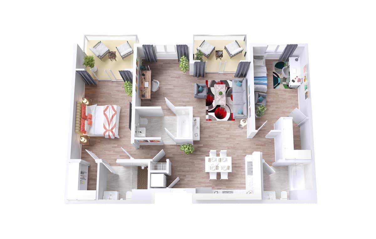 Floorplan diagram for Robinson, showing 3 bedroom