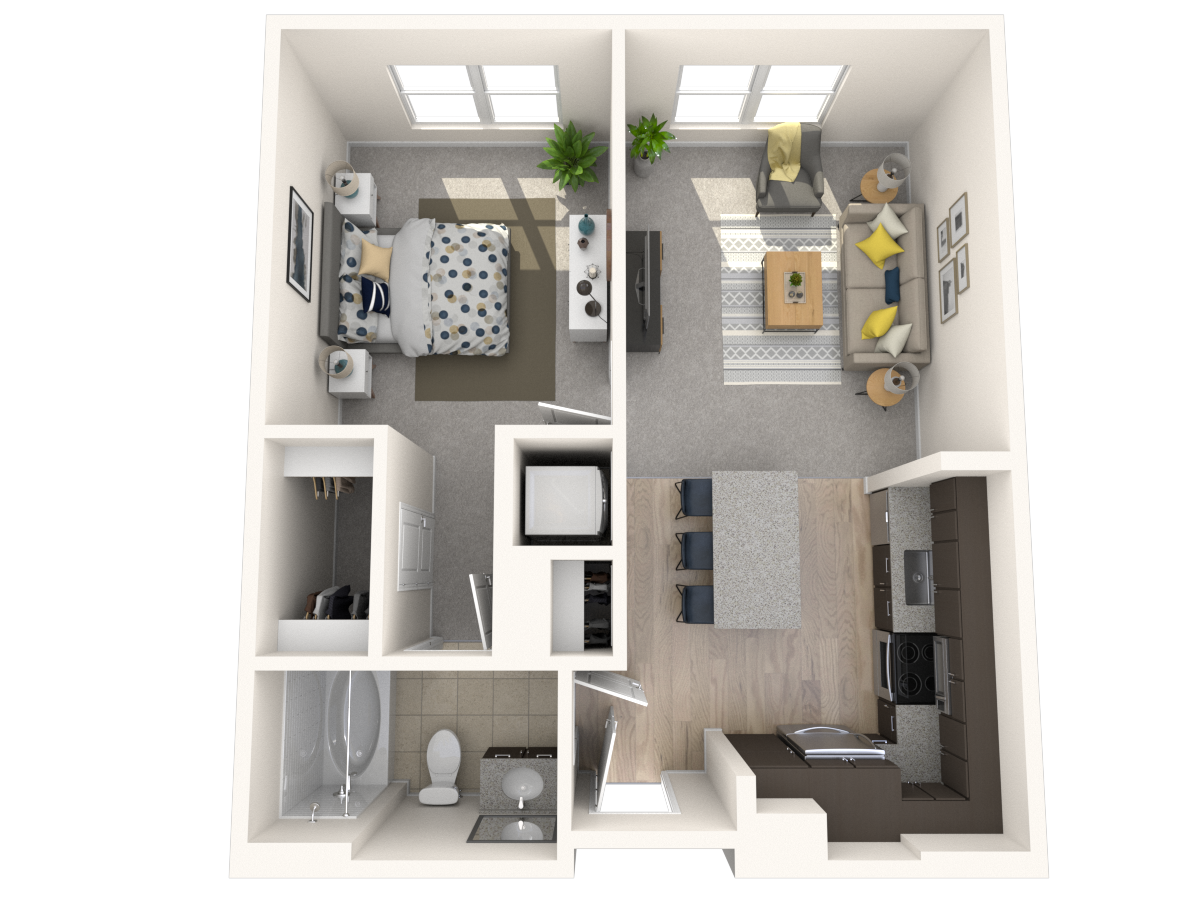 Floorplan diagram for A4, showing 1 bedroom