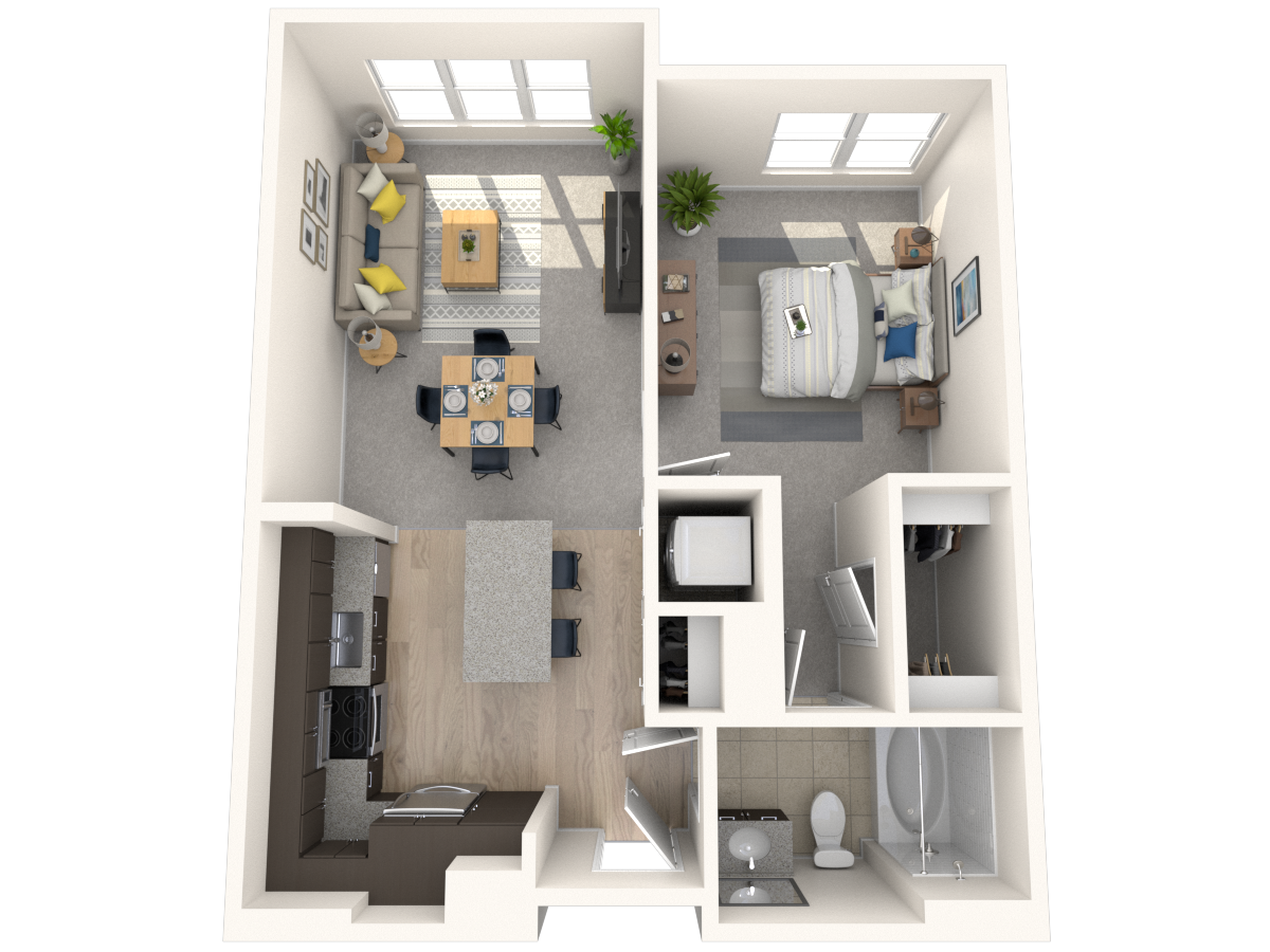 Floorplan diagram for A5, showing 1 bedroom