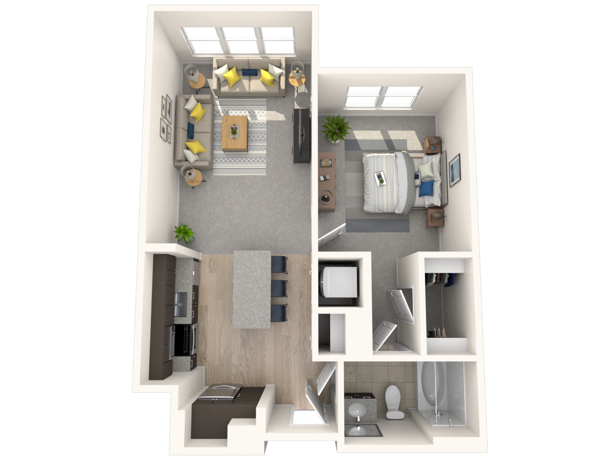Floorplan diagram for A7, showing 1 bedroom