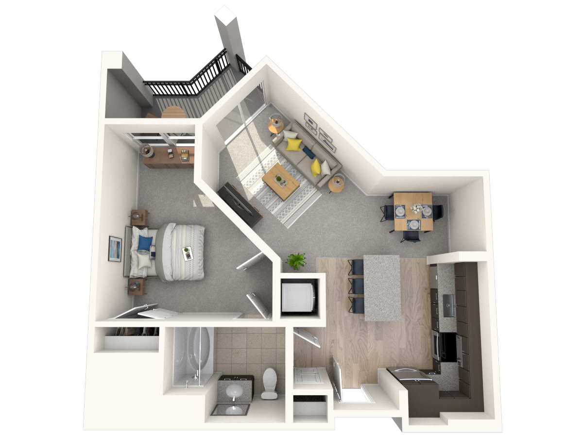 Floorplan diagram for A9, showing 1 bedroom