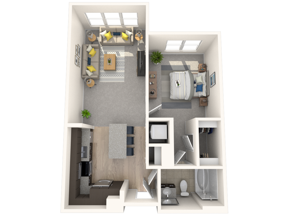 Floorplan diagram for A10, showing 1 bedroom