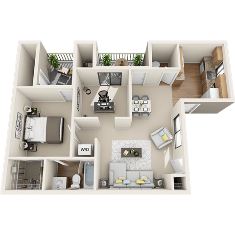 Floorplan diagram for Retreat, showing 1 bedroom