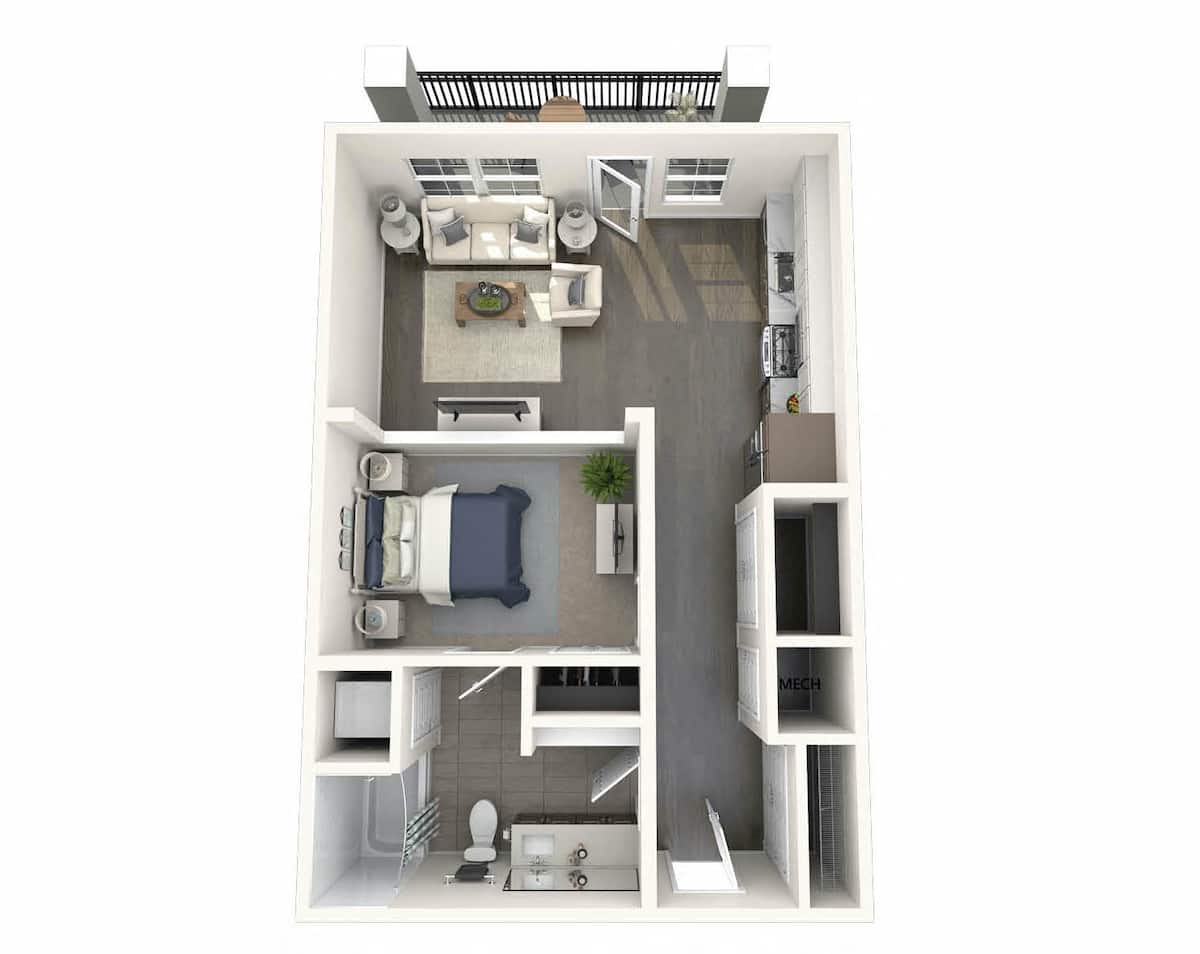 Floorplan diagram for S1, showing Studio