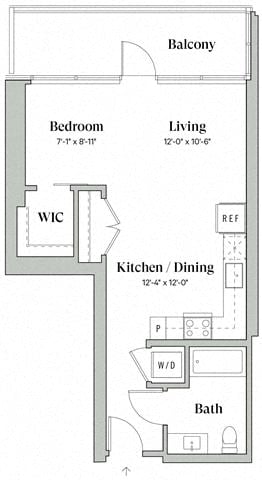 Floorplan diagram for A2, showing Studio
