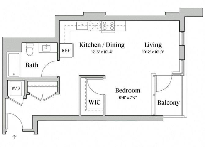 Sơ đồ mặt bằng cho A6, hiển thị Phòng studio