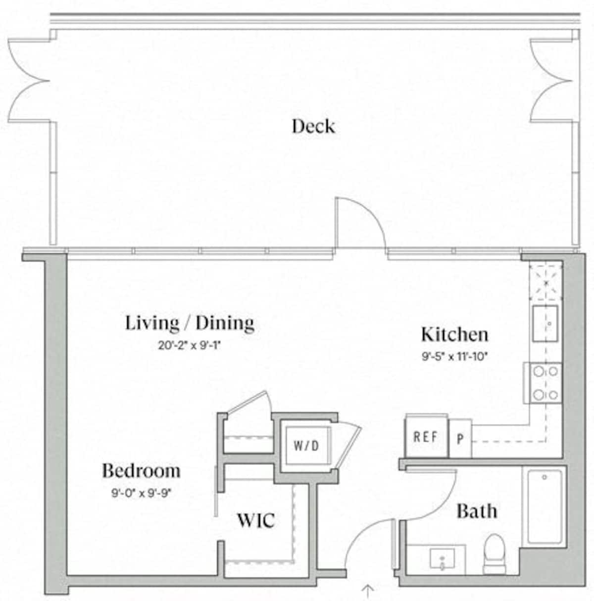 Floorplan diagram for A8, showing Studio