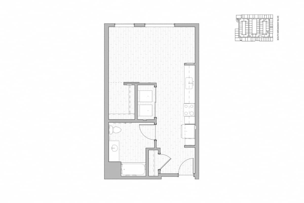 Floorplan diagram for S7, showing Studio