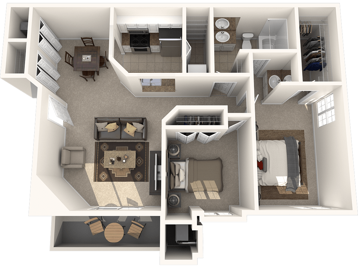 Floorplan diagram for Brussels, showing 2 bedroom