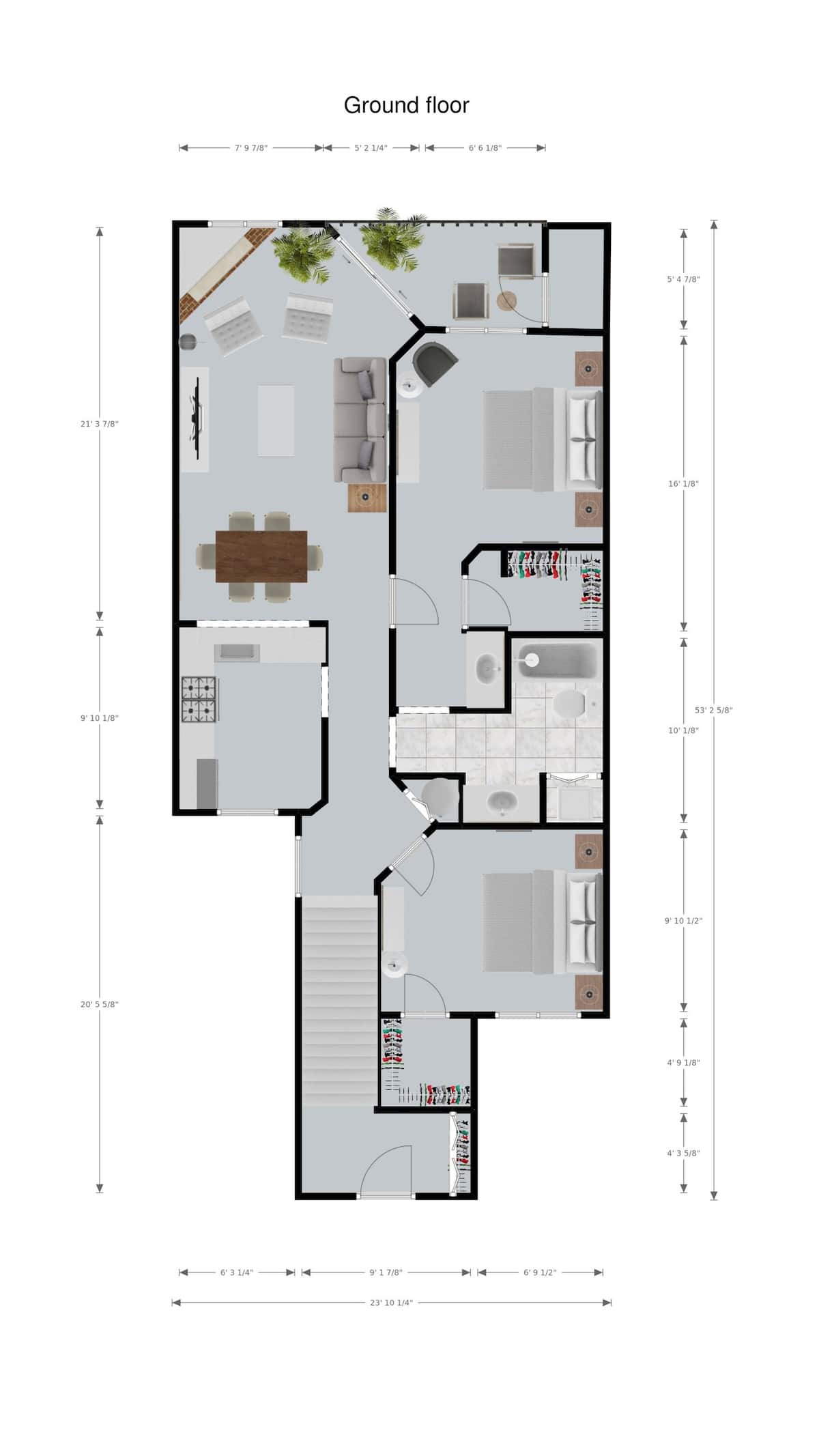 Floorplan diagram for Langley Upper, showing 2 bedroom