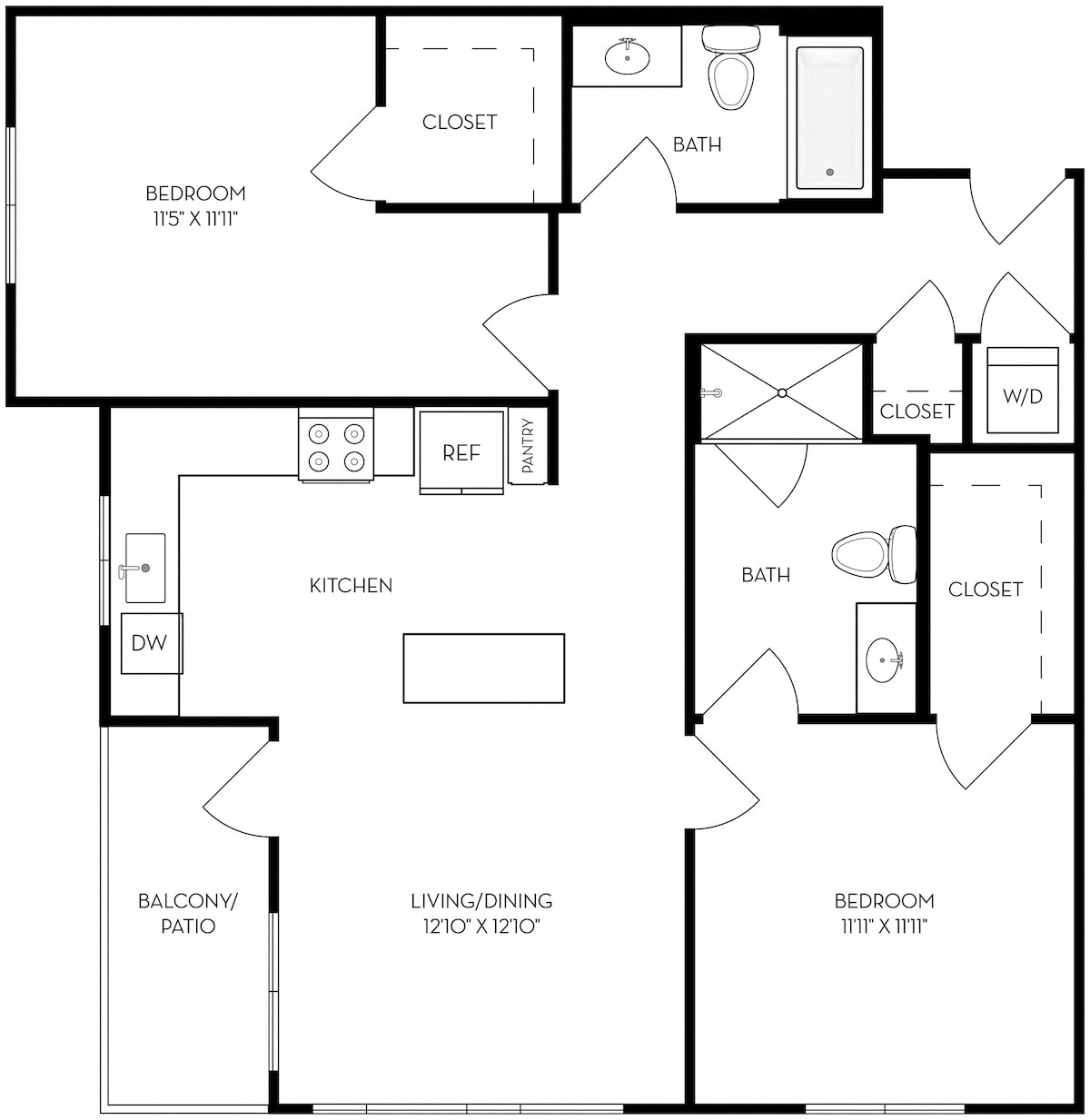 Plano de B2.1, que muestra 2 habitación