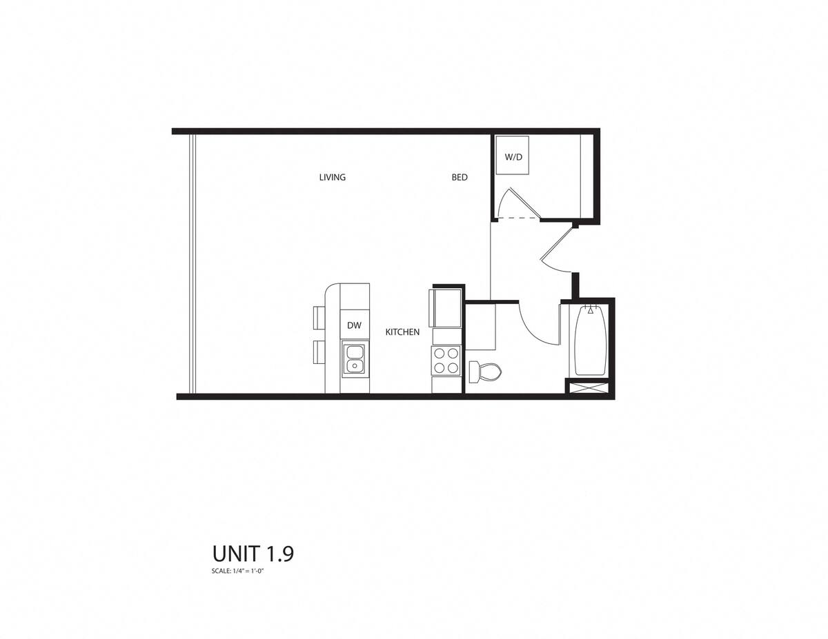 Floorplan diagram for Renovated - 471 Sq Ft., showing Studio