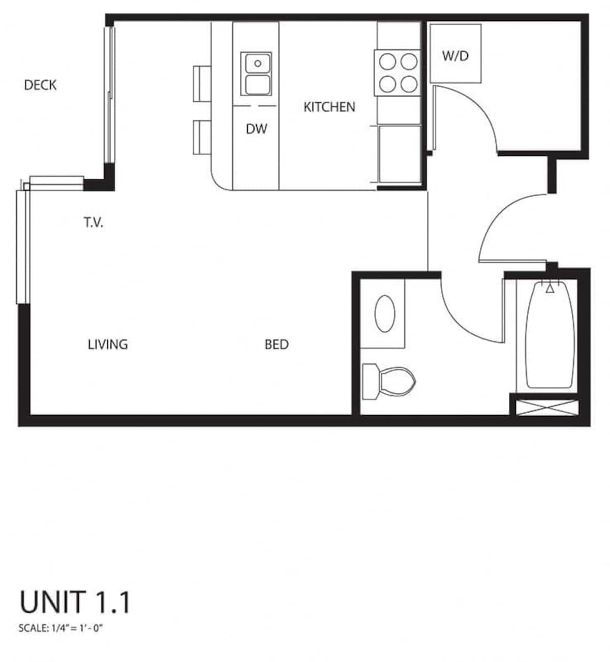 Floorplan diagram for Renovated - 475 Sq Ft., showing Studio