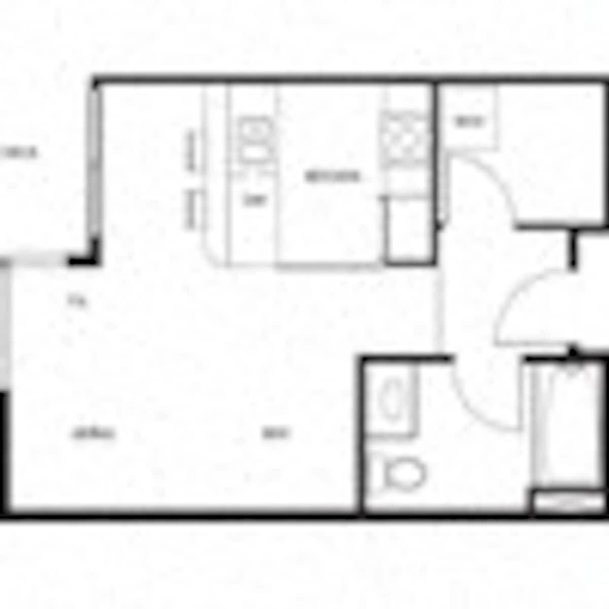 Floorplan diagram for Lite Renovation - 413, showing Studio
